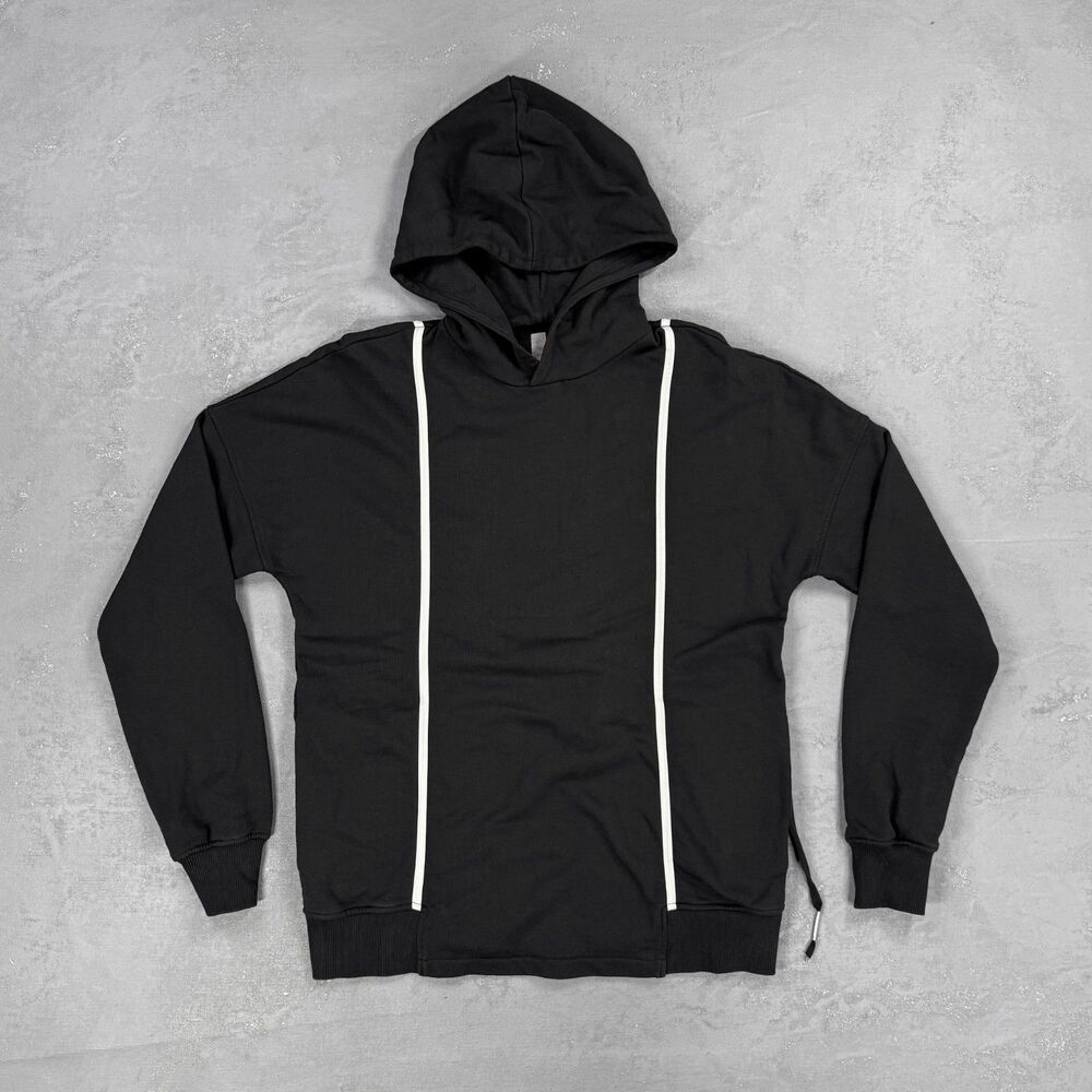Silent Damir Doma Black Cotton French Terry Hoodie Men's XS
